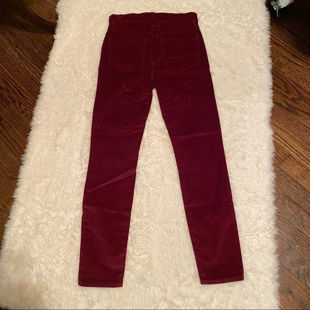 J. Crew Red High Rise Toothpick Pants Size 25 - Picture 6 of 13